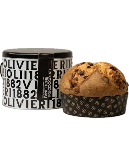 Panettone Tin Line Tre Cioccolati 1000g