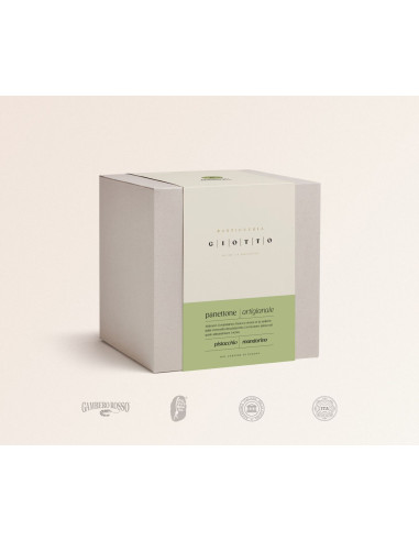 Panettone artigianale Pistacchio e Mandarino 1000g