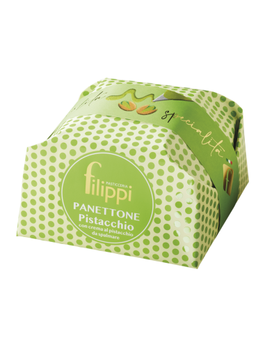 Panettone al Pistacchio con Crema al Pistacchio da spalmare 500g